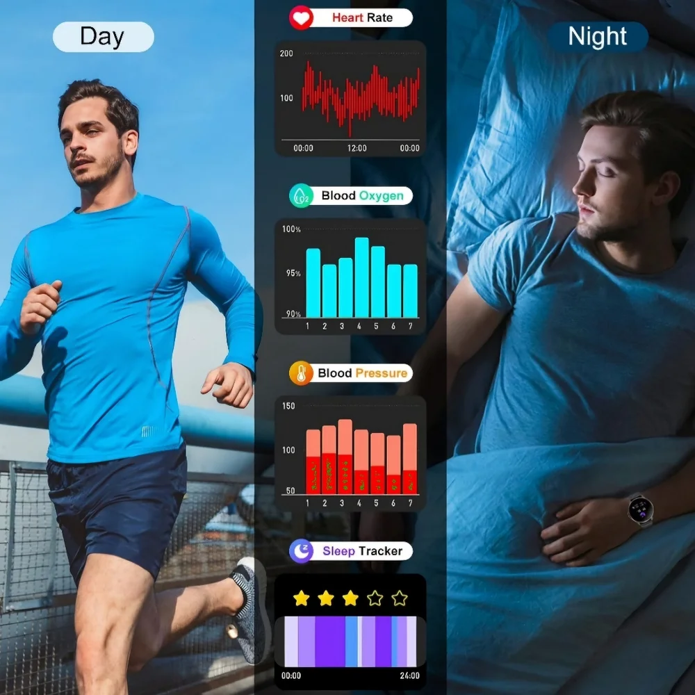 Smart Watch for Men Women Answer/Make Calls, 1.39''Touch Screen Fitness Tracker